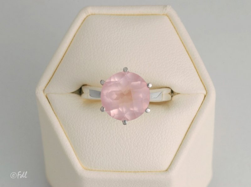 Bague avec quartz rose