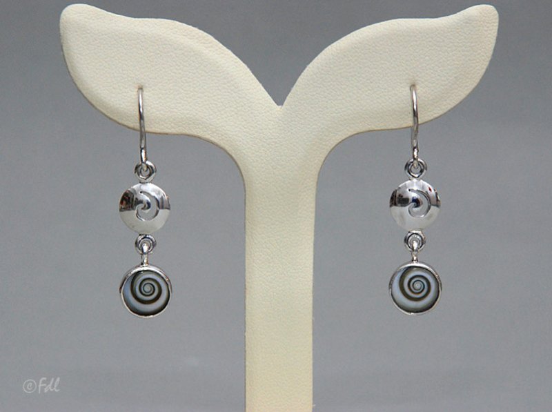 Boucles d'oreilles avec oeil de shiva