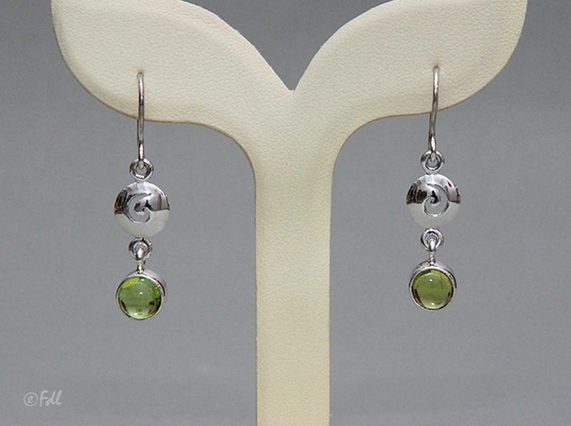 Boucles d'oreilles avec peridot