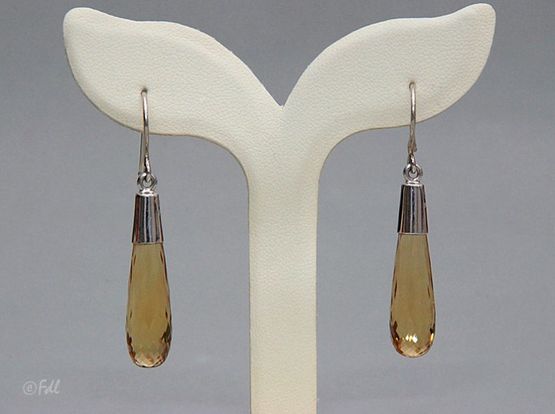 Boucles d'oreilles avec citrine