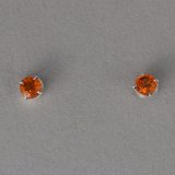 Clous d'oreilles avec grenat "mandarine"