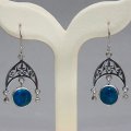 Boucles d'oreilles avec cyanite de l'Himalaya