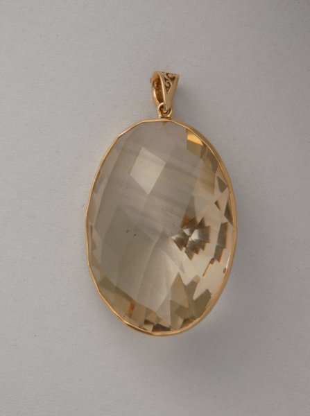 Pendentif en or 18 ct avec citrine naturelle