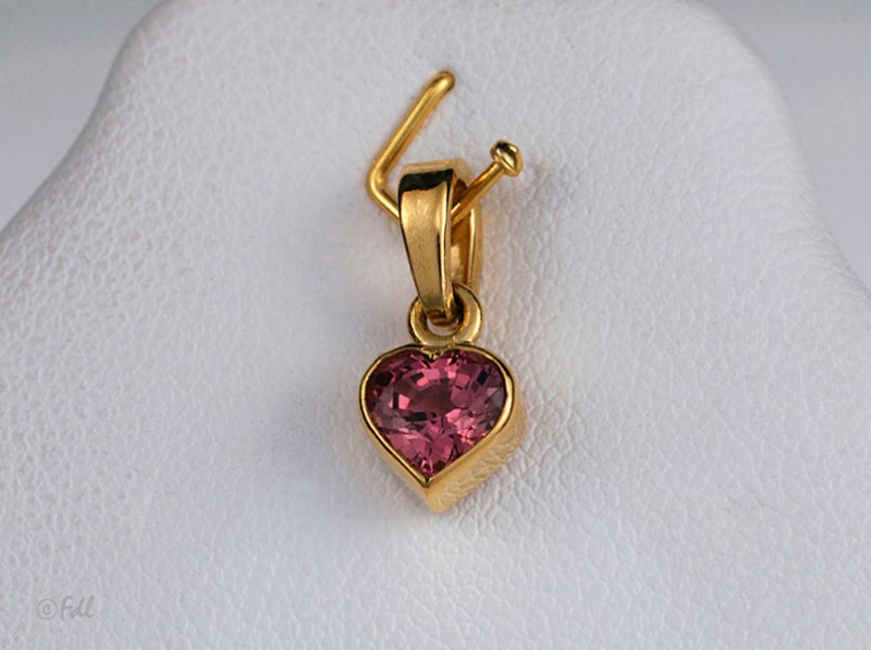 Pendentif en or 18 ct avec tourmaline