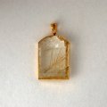 Pendentif or 18 ct avec quartz rutile