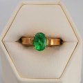 Bague en or 18 ct avec tsavorite (grenat vert)