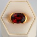 Bague en or 18 ct avec spessartite