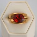 Bague en or 18 ct avec spessartite