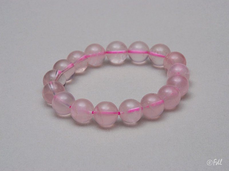 Bracelet en quartz rose