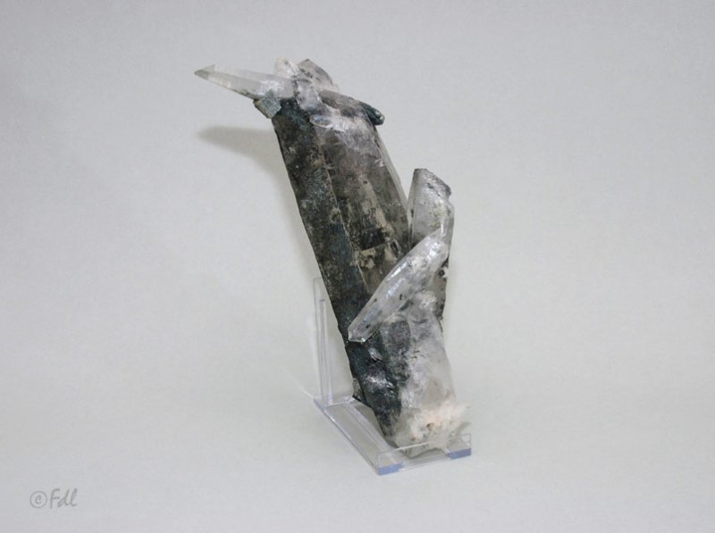 Cristal de roche avec chlorite